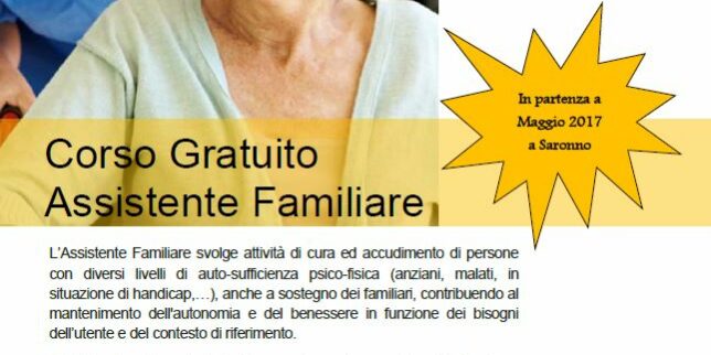 Locandina Corso Assistente Familiare